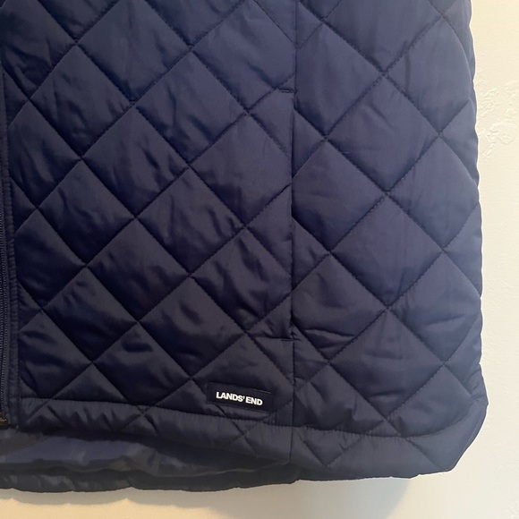 Lands' End Women's FeatherFree Insulated Vest in Navy Plus Size 2X Cabincore - Picture 5 of 9